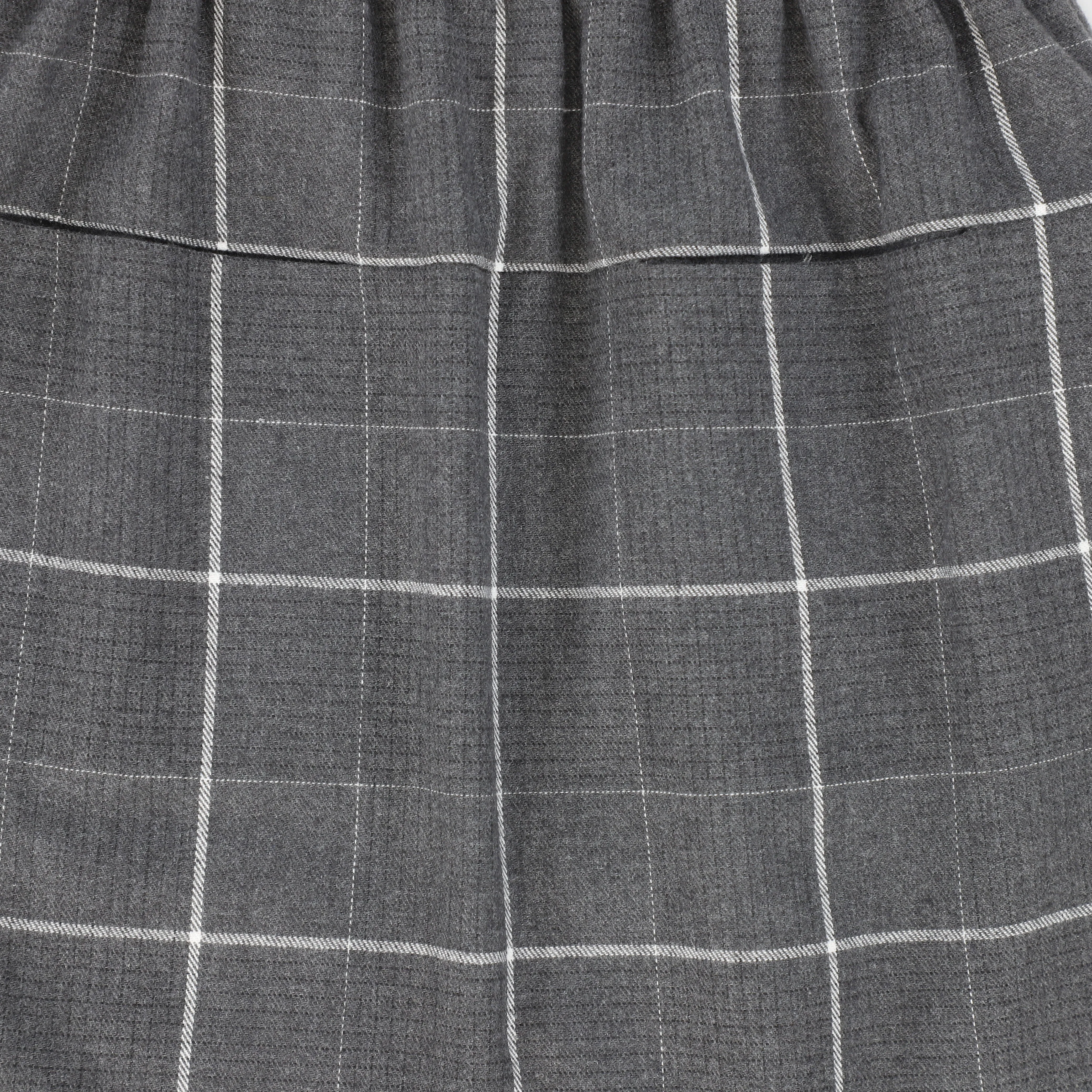 BE FOR ALL GREY CHECKED FLARE SKIRT