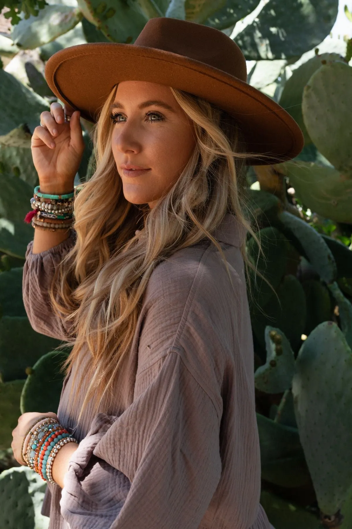 Bronco Wide Brim Hat - Camel