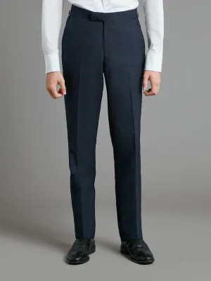 Flat Front Mayfair Suit Pants - Plain Navy