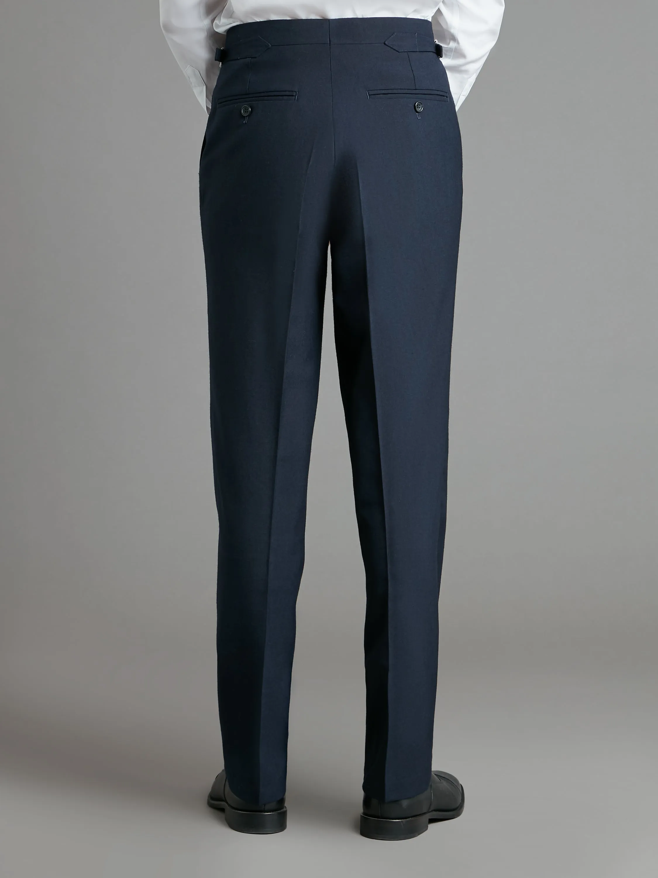 Flat Front Mayfair Suit Pants - Plain Navy