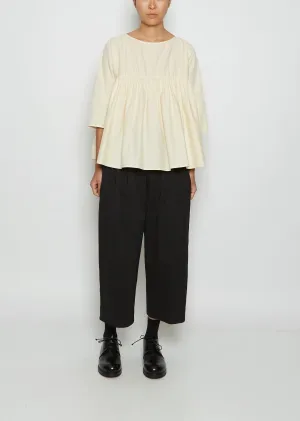 Gathered Cotton Top — Milk