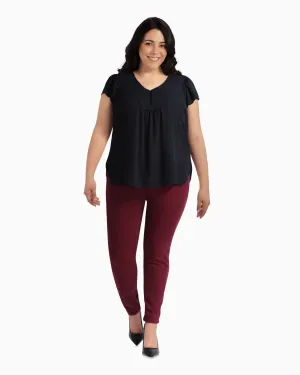 Josephine Flutter Sleeve Blouse | Black