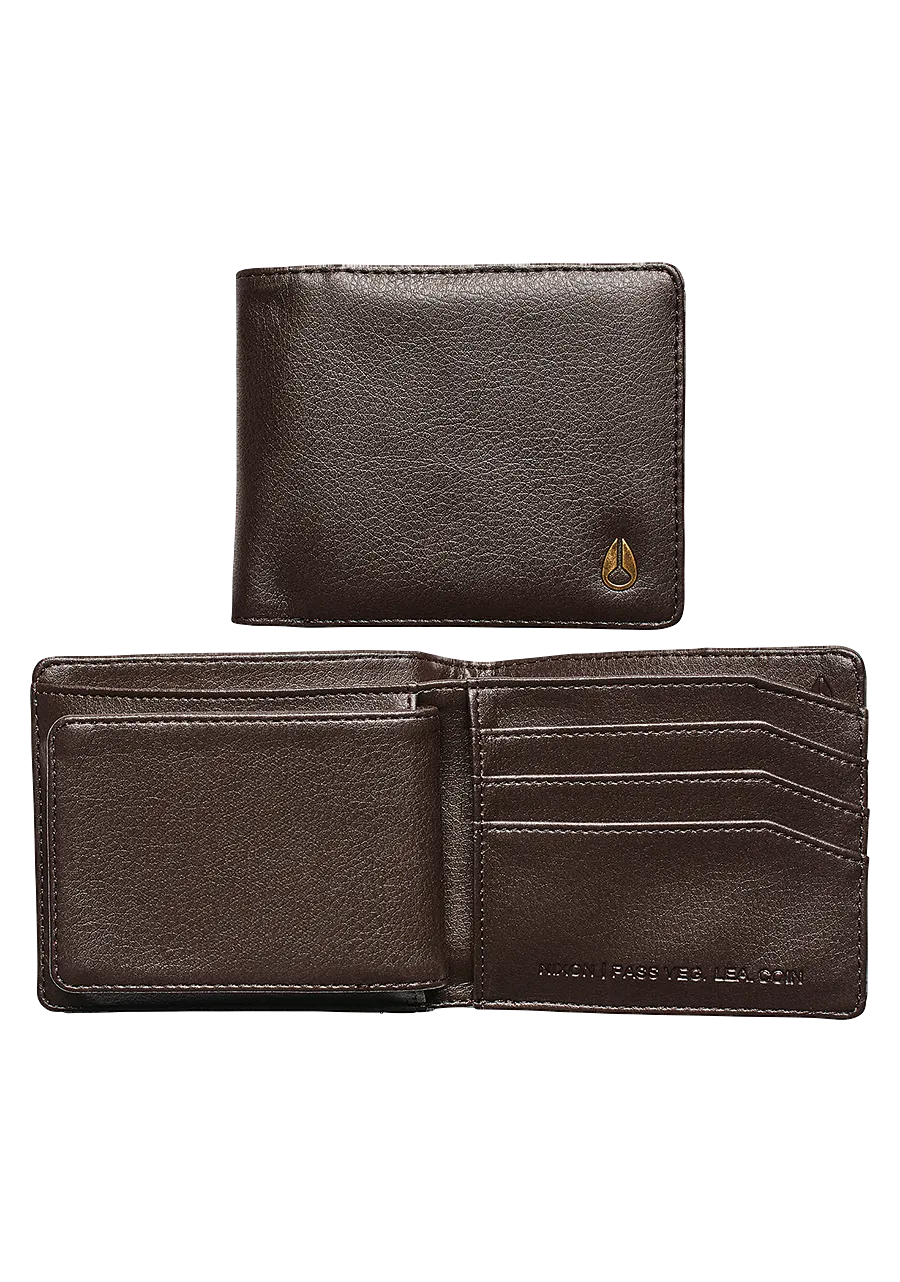 Pass Vegan Leather Coin Wallet - Brown